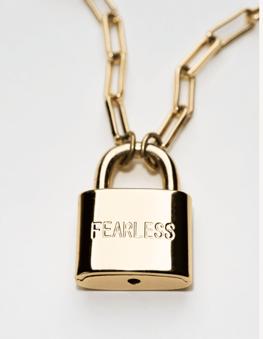 Lock / padlock / necklace / fearless in 2023