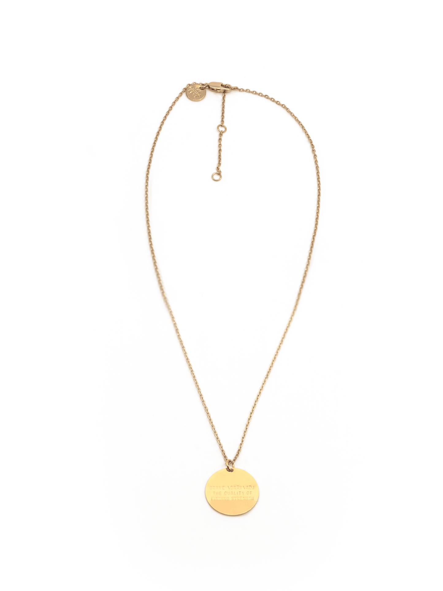 The Definition of Brave — Disc Pendant Necklace Necklaces The Giving Keys 