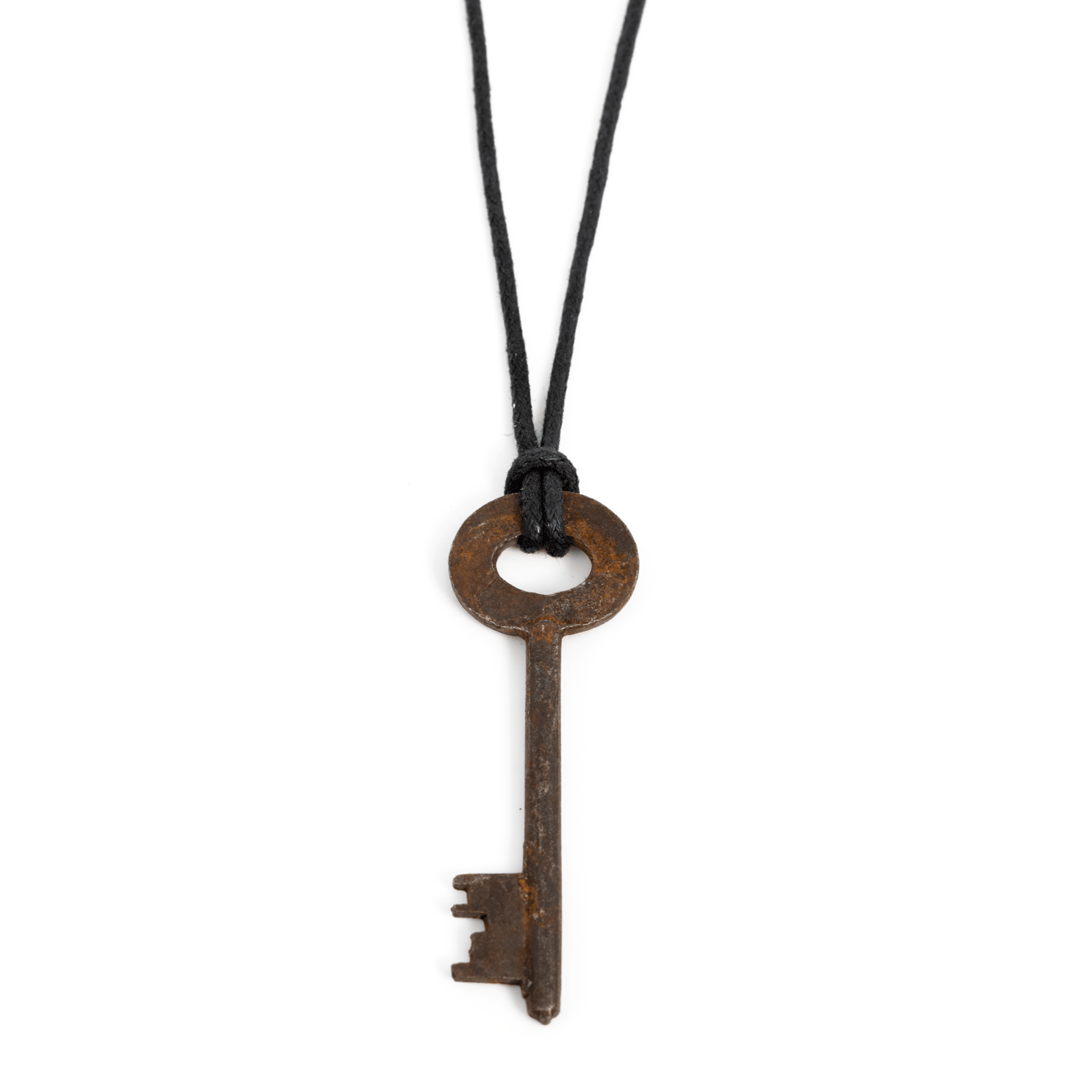 Antique Skeleton Key Black Chord Necklace Necklaces The Giving Keys Copper 