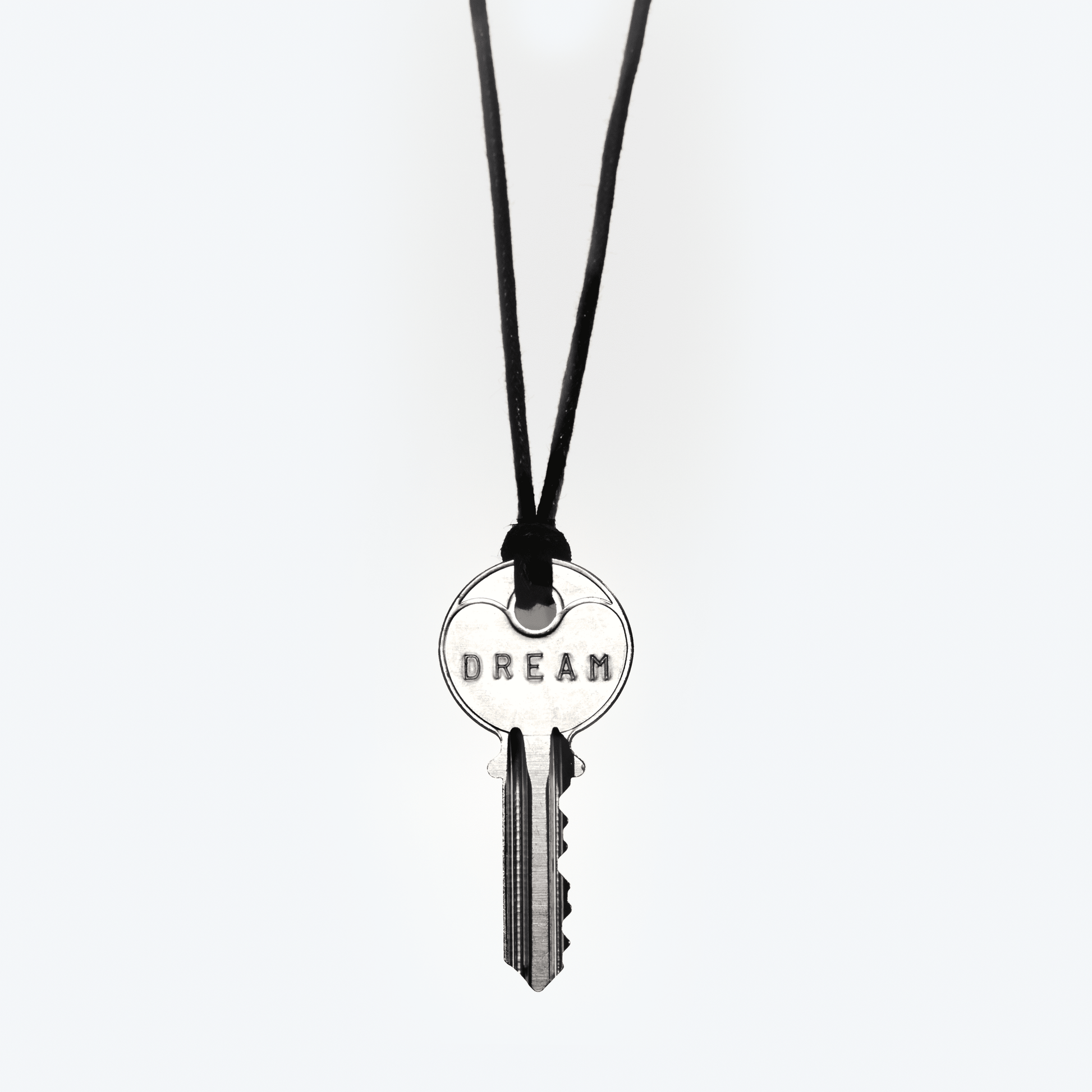 Classic Key Black Chord Necklace Necklaces The Giving Keys Silver 