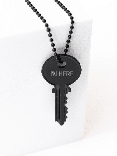 Matte Black Classic Key Ball Chain Necklace PPLR_HIDDEN_PRODUCT The Giving Keys 