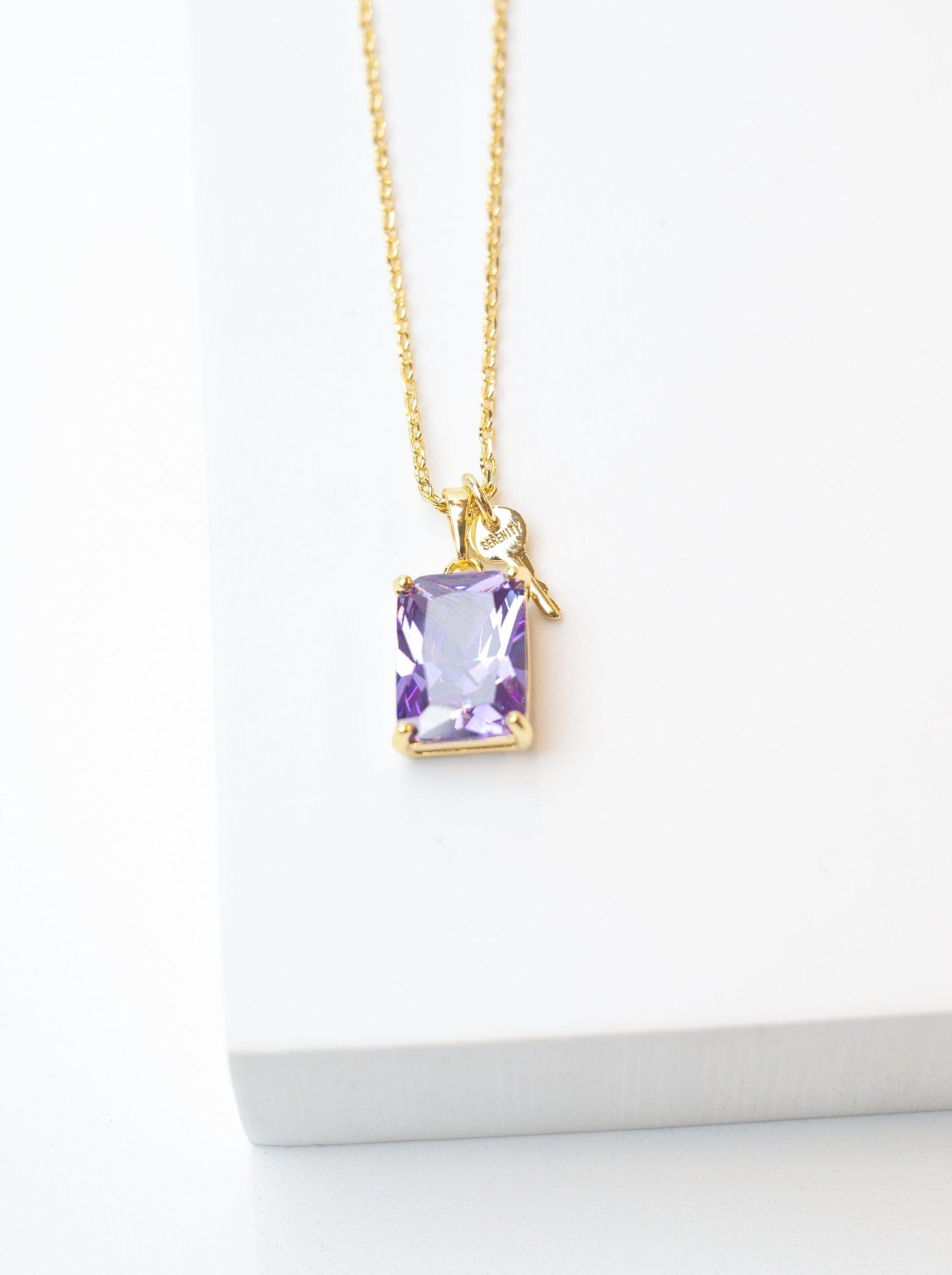 Amethyst hot sale key necklace