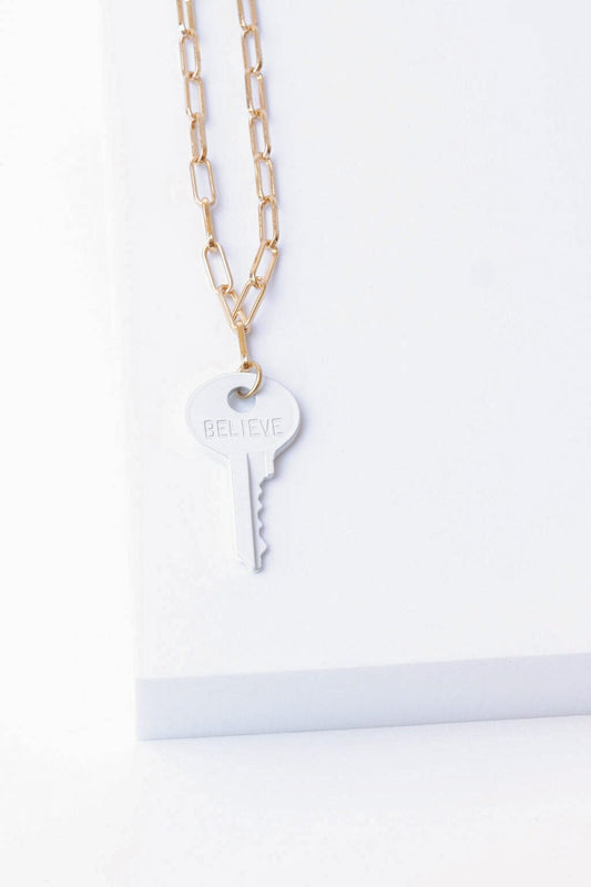 Pastel Blue Classic Ball Chain Key Necklace – The Giving Keys