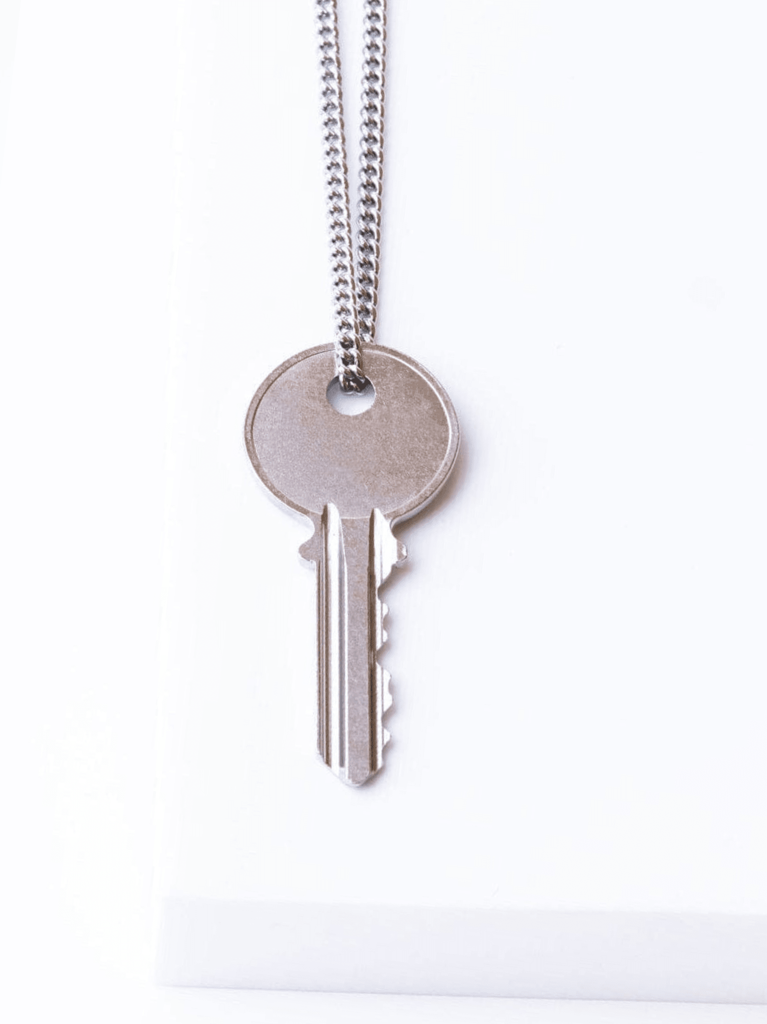 Classic Key Silver Chain Necklace Necklaces The Giving Keys 