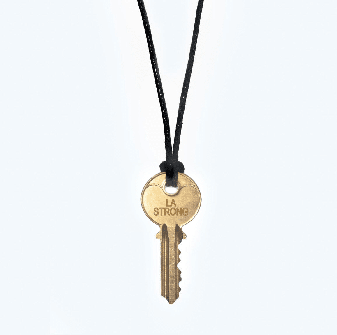 LA Fire Relief Black Chord Classic Necklace Necklaces The Giving Keys Gold 