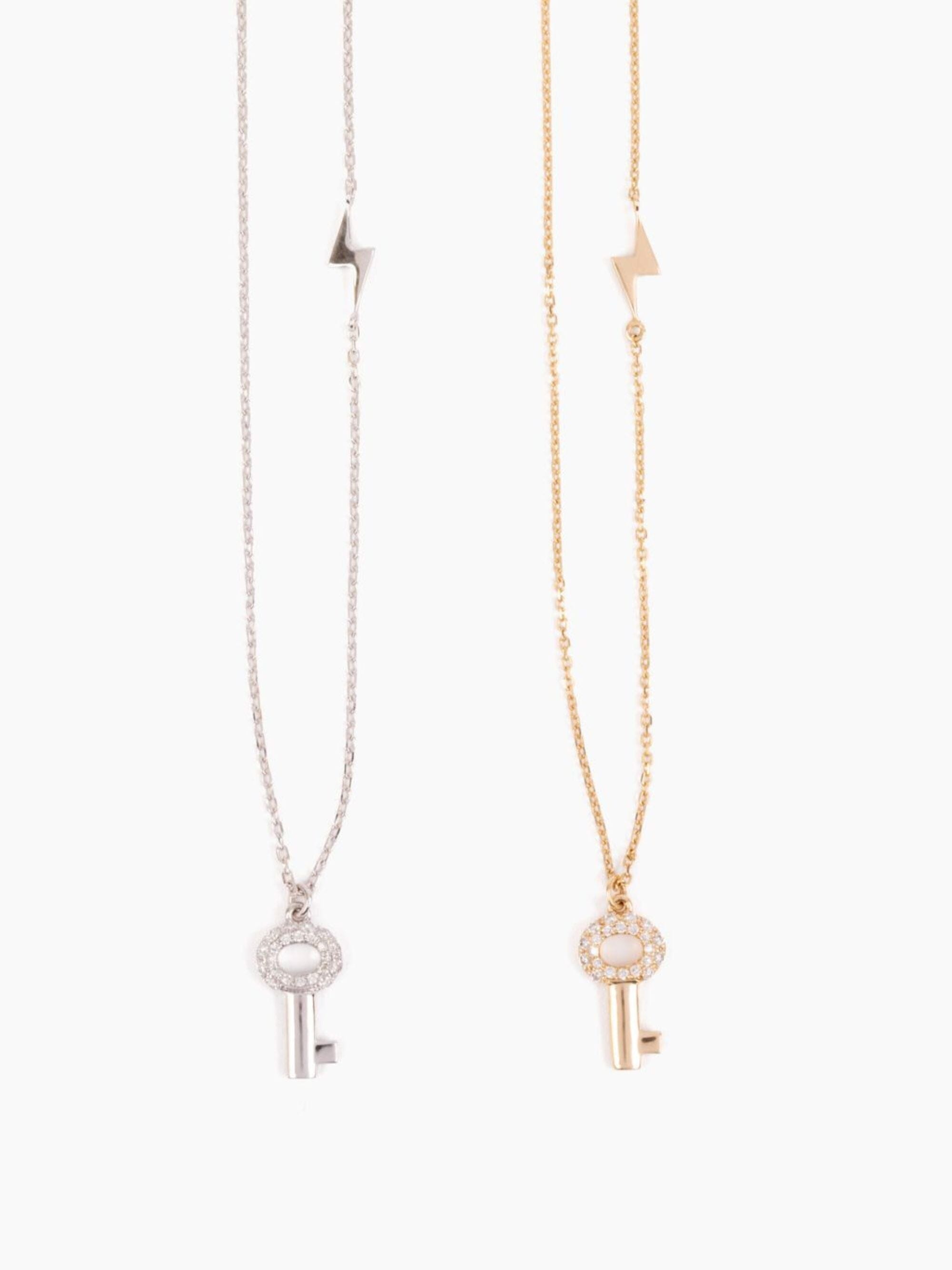 Giving keys mini key necklace online