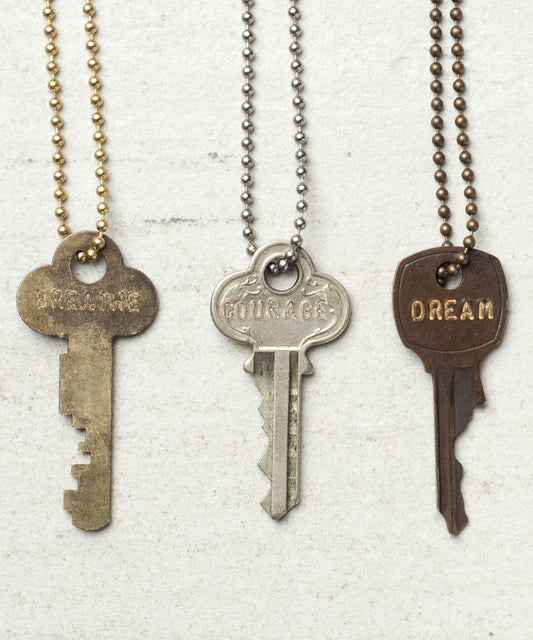 The Giving Keys Vintage Classic Ball Chain Key Necklace in GOLD – The Looke  Champagne Boutique