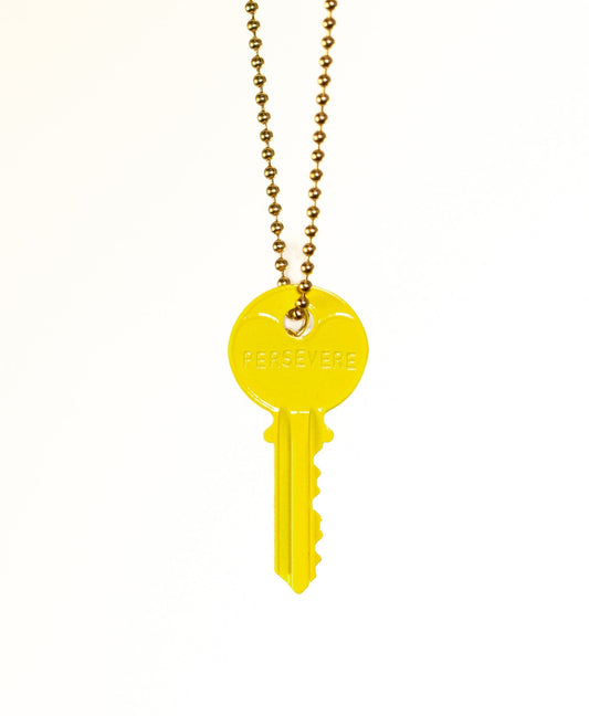 14K Gold Paper Clip Key and Lock Charm Necklace – David's House of