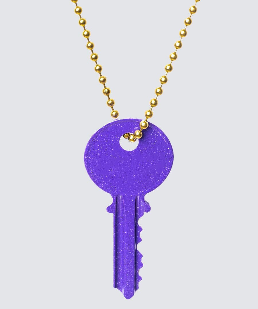 Color Classic Key Gold Ball Chain Necklace Necklaces The Giving Keys 