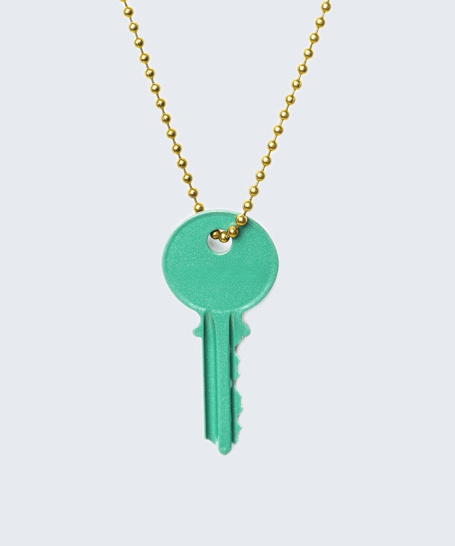 Color Classic Key Gold Ball Chain Necklace Necklaces The Giving Keys 