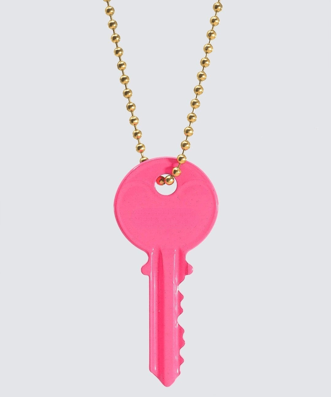 Color Classic Key Gold Ball Chain Necklace Necklaces The Giving Keys 