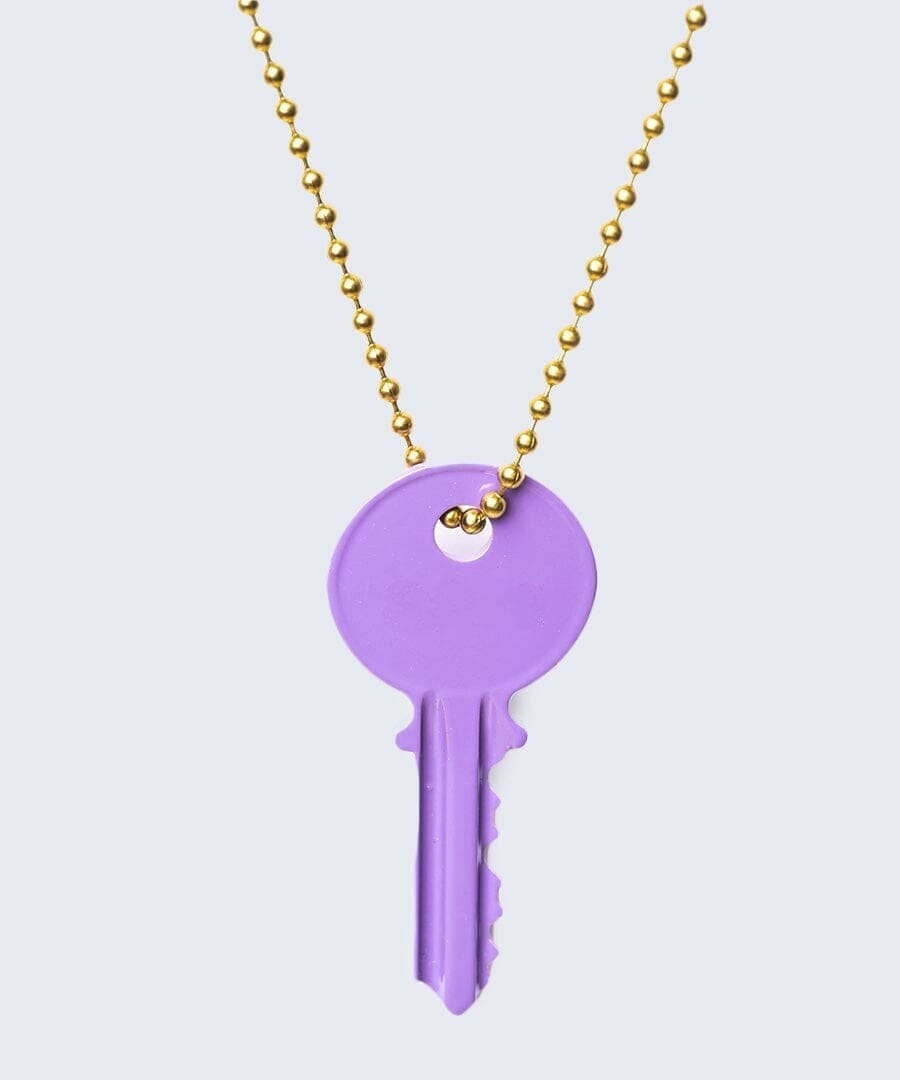 Color Classic Key Gold Ball Chain Necklace Necklaces The Giving Keys 