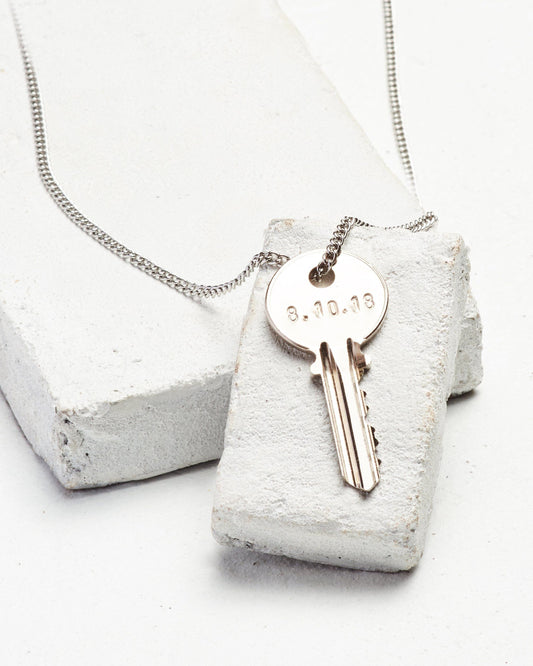 N - Wedding Date Classic Key Necklace Necklaces The Giving Keys 