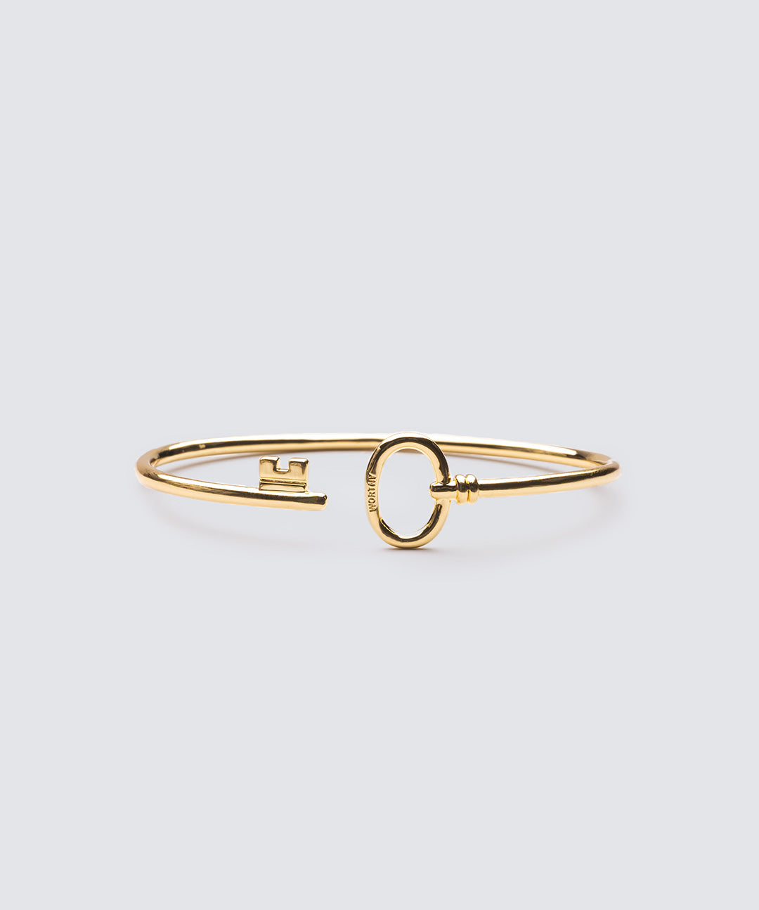 Wrap Key Cuff Bracelet with an Engraved Word The Giving Keys